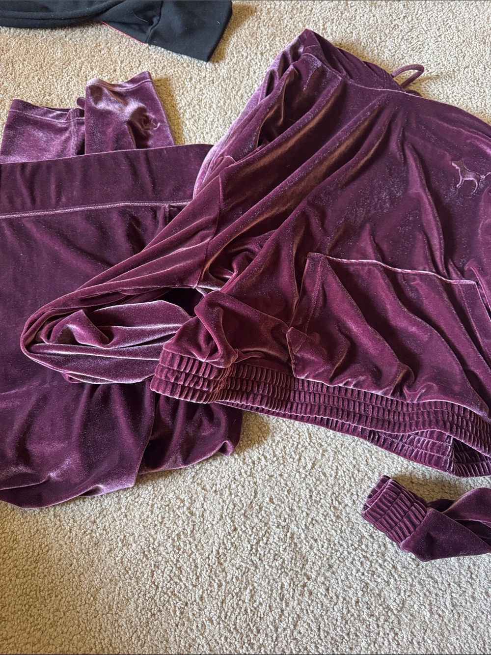 Victoria’s Secret pink Velvet Lounge Set - Deep Plum Women's